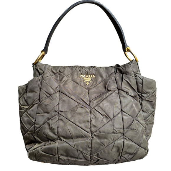 Prada Tessuto Nylon Quilted Chevron Shoulder Bag - Picture 1 of 12